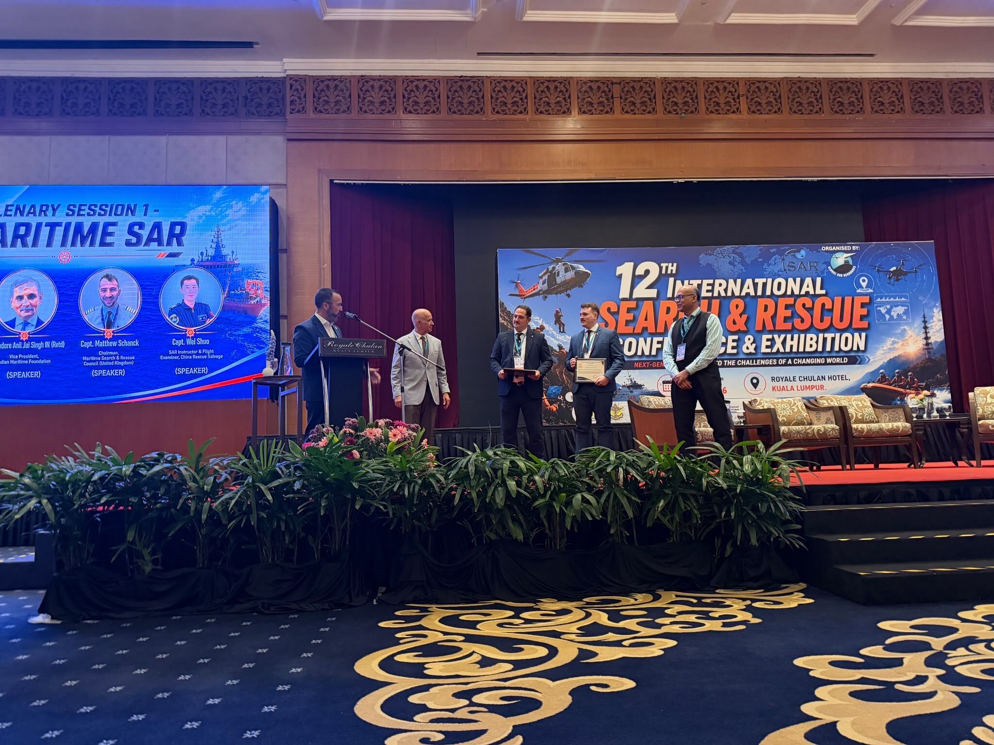 Global SAR Hub co-founders speaking at iSAR 2026 in Kuala Lumpur