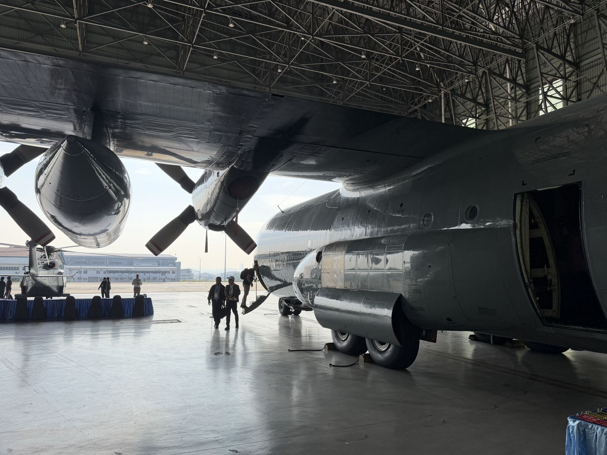Aircraft on static display at RMAF Subang during iSAR 2026