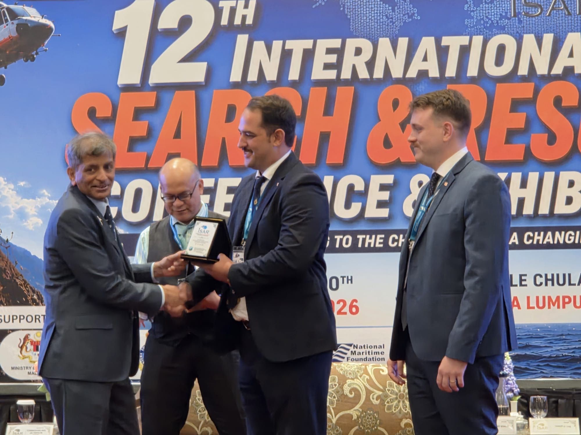 Tanguy Le Coq and Arthur Barbier receiving their IASARC certification at iSAR 2026